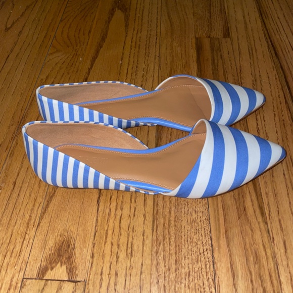 J.crew blue and white striped flats (sz 7) - Picture 2 of 3